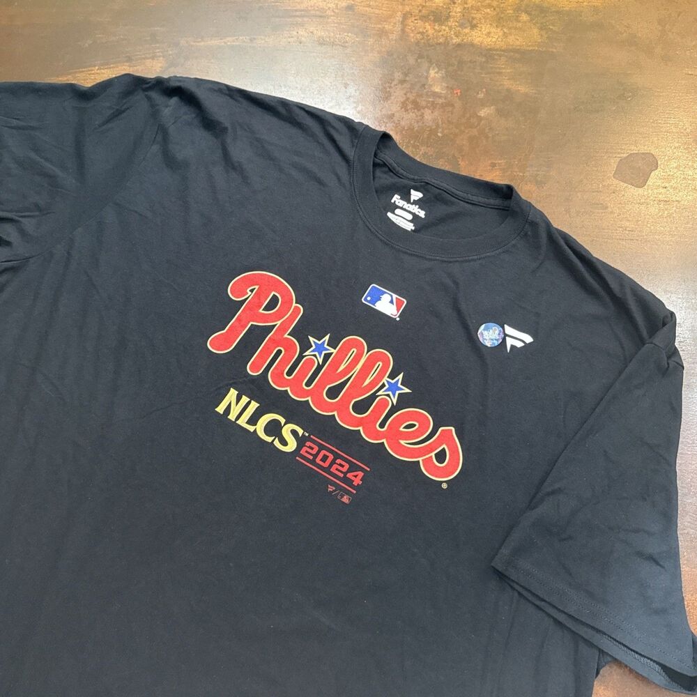 Philadelphia Phillies NLCS 2024 Fanatics Black T Shirt Short Sleeve Mens MLB